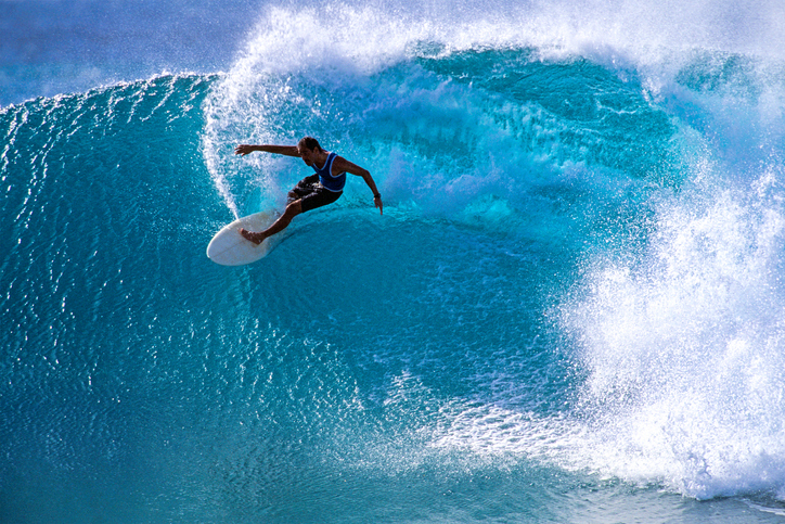 Surfing at Honolua Bay